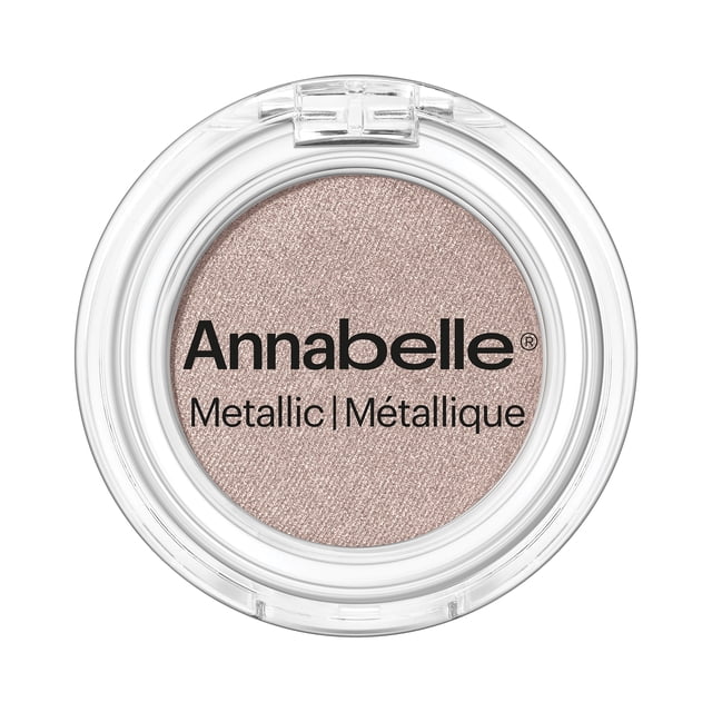 Annabelle Fard à Paupières Métallique Simple Stardust en un compact Rond Clair, avec une texture Douce et Veloutée et une Finition Métallique taupe Pâle Scintillante, Hautement Pigmenté et Longue Tenue pour un Maquillage des Yeux Sans Plis, Idéal pour Estomper et Superposer.