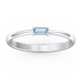 thumbnail image 2 of East-West Stackable Baguette Ring in 10K White Gold, 2 of 3