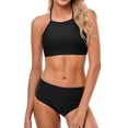 thumbnail image 1 of Charmo Womens Halter Bikini Swimsuits High Neck Two Piece Bathing Suit, 1 of 6