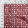 thumbnail image 2 of oneOone Coton Flex Bordeaux Tissu Automne Matière de Robe Tissu Imprimé Tissu au Mètre 40 Pouces de Large, 2 of 4