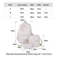 thumbnail image 3 of Korean Fashion Bow Print Women Fashion Backpack Set Simple Student Schoolbag Three Set for School Use, 3 of 6