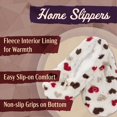 thumbnail image 3 of CHOK Women Soft Fuzzy Furry Home Non-Slip Slipper Socks  Black Hearts  Medium  2 Pairs, 3 of 3