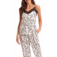 thumbnail image 3 of SUNSIOM Women's Fall Loungewear Set, Lace Patchwork Cami Tops + Pants + Robe 3 Pieces Sleepwear, 3 of 9
