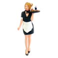 thumbnail image 2 of RM 1:64 Scale Painted People Waiter Woman Man Street Scene Layout Waitress Black, 2 of 8