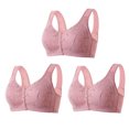 thumbnail image 1 of AherBiu 3pc Plus Size Bras for Women Front Closure Full Coverage Comfort Bralettes Push up Wireless Lingerie, 1 of 7