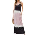 thumbnail image 1 of Robe Maxi Sans Manches à Dégradé de Couleurs pour Femmes avec Col en V et Bretelles, 1 of 7