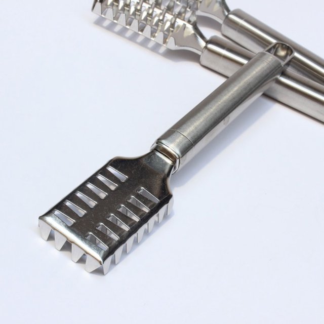 Stainless Steel Practical Skin Fish Shaver Shaver;Skin Fish Cleaning Tool Cleaning Tool Brush Scales Scraper Peeler Remover