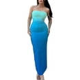 thumbnail image 2 of Gspmoly Robes pour Femmes Grande Taille, Robe d'Été Aguichant Sans Bretelles à Dégradé pour Femmes, Robes de Soirée pour Femmes Offres, 2 of 9