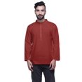 thumbnail image 1 of Atasi Long Sleeve Kurta For Men Solid Mandarin Collar Ethnic Shirt, 1 of 6