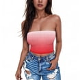 thumbnail image 2 of Tube Top for Women, Sleeveless Strapless Solid Color Polyester Top with Elastic Band, Regular Length, Black L, 2 of 5