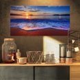 thumbnail image 1 of Blue Waves on Sandy Beach - Seashore Canvas Art Print, 1 of 3