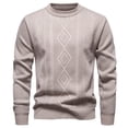 thumbnail image 1 of LIaqionyy Big and Tall Sweater for Mens Crew Neck Knit Pullover Long Sleeve Warm Tops Fall Winter Sweaters, 1 of 7