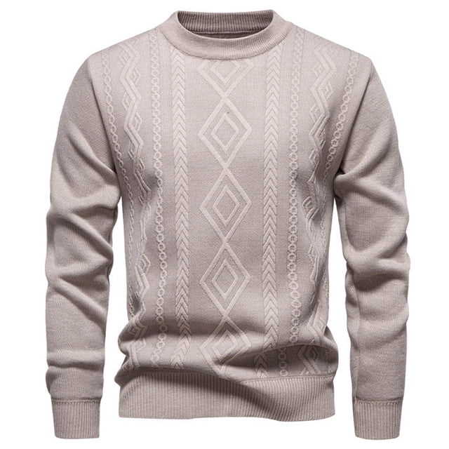 LIaqionyy Big and Tall Sweater for Mens Crew Neck Knit Pullover Long Sleeve Warm Tops Fall Winter Sweaters