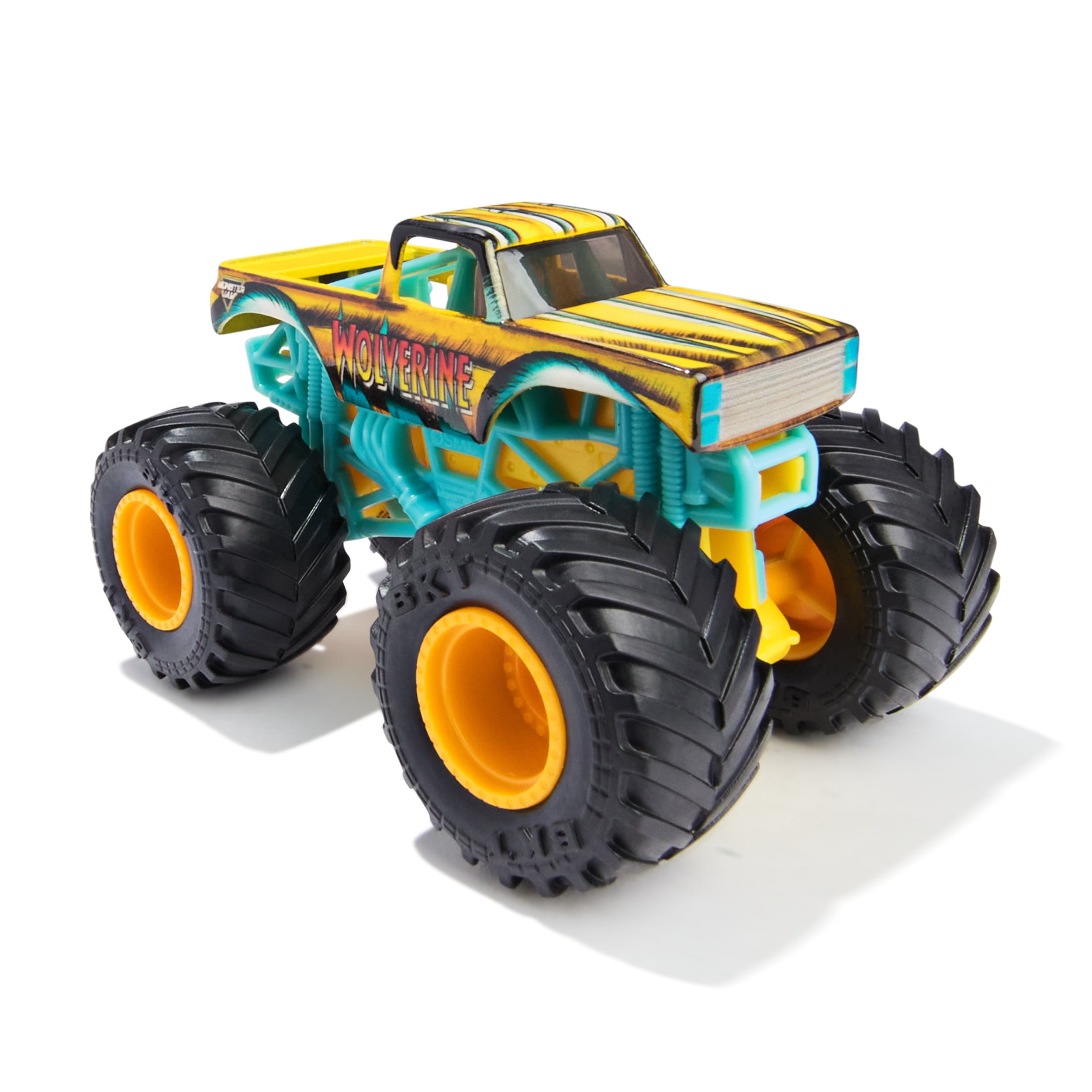 Monster Jam, Monster truck Marvel Wolverine officiel, véhicule en métal moulé, échelle 1:64, jouets de super-héros pour garçons à partir de 3 ans
