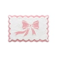 thumbnail image 2 of Flocked Velvet Bath Mat with Bow Design | Soft Plush Absorbent Shower Rug for Bathtub | Non-Slip Latex Backing Quick Dry Floor Mat for Bathroom | Washable Microfiber Runner for Sink, Tub, Doorway, 2 of 6