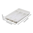 thumbnail image 3 of Small Cutlery Tray Kitchen Spoon forks Cutlery Separation Finishing Rack 4 Compartments Utensil Storage Box Drawer Organizer 6.9*10.6inch, 3 of 9