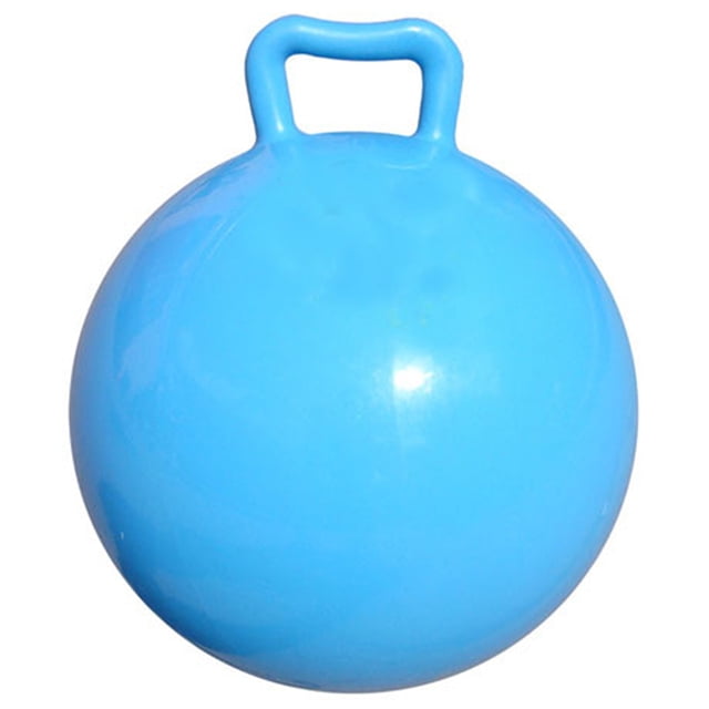 Balle Gonflable Rebondissante de Couleur Unie, Balle Sautante avec Poignée pour l'Exercice des Adultes