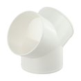 thumbnail image 1 of MYG for PVC Y Shape Ducting Splitter Connector for Extractor Fans Range Hood 150mm White Ventilation Accessories Air Distribution System, 1 of 10