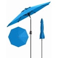 thumbnail image 2 of Parasol de Patio Extérieur 9 Pi avec Manivelle, Évent Coupe-Vent à Double Couche et Inclinaison à Bouton-Poussoir, Protection UV, Imperméable, Conception Robuste à 8 Baleines pour Terrasse, Piscine, Jardin, 2 of 7