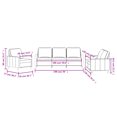 thumbnail image 4 of vidaXL 3 Piece Sofa Set with Cushions Dark Grey Velvet, 4 of 4