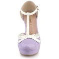 thumbnail image 2 of BLISSFUL STEP Halloween Chaussures de Rentrée pour Femmes à Bride en T avec Nœud, Talon Bloc Vintage, Talons Plateforme, Violet 6, 2 of 6