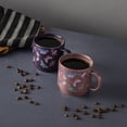 thumbnail image 4 of Thyme & Table 2 Pack Stacking Butterfly Purple Mugs 14.2 fl oz, Stoneware, 4 of 5