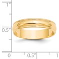 thumbnail image 4 of Bague Demi-Ronde en Or Jaune 14K à Grain de Mil 5 mm, Poids Léger, Taille 12, 4 of 4