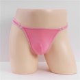 thumbnail image 4 of EOYWHK String pour Homme sous-Vêtements Rafraîchissant en Soie Glacée Bikini sous-Vêtements Boucle Ajustable Super Doux T-Back Caleçons Courts U-Bump Extensible Bas de Maillot de Bain, 4 of 4