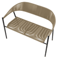 thumbnail image 4 of Banc empilable extérieur en acier Maréla HOMETRENDS, jaune, 4 of 11