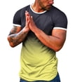 thumbnail image 1 of BOBOGOJP T-Shirt à Manches Courtes Coupe Décontractée pour Hommes (Jaune,TTG), 1 of 5