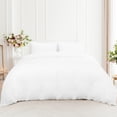 thumbnail image 4 of PiccoCasa Ensemble de Housse de Couette 3 Pcs en Microfibre Douce et Respirante Blanc Lit Simple, 4 of 7