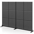 thumbnail image 1 of Gymax 2Pcs Privacy Screen72''H x 48''W Freestanding Fence Panel w/Stand&Expansion Bolts, 1 of 10