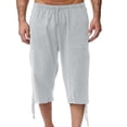 thumbnail image 1 of SHIXIAOO Men's Spring and Summer Sweatpants Jogging Pants Loose Casual Beach Capri Pants, 1 of 4