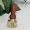 thumbnail image 2 of WHEANG Home Decor Fire Lacquer Seal Retro English Letter Copper Headquets Seal Wax Hand Account Seal and Copper Chapter Bronze Head One Size Multi-Color, 2 of 4