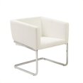 thumbnail image 1 of Eurostyle Ari Fauteuil de Salon en Faux Cuir en Blanc, 1 of 4