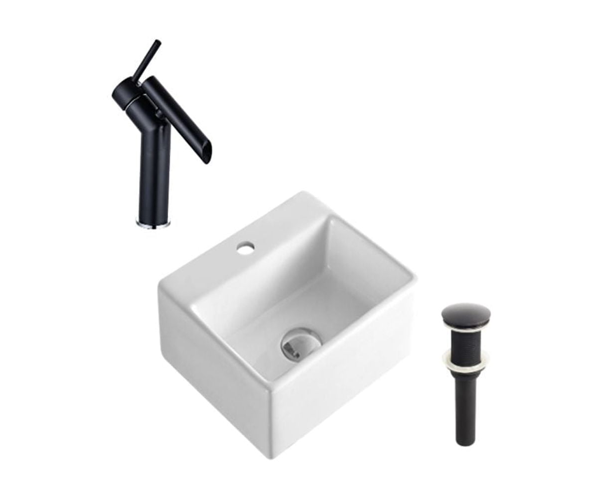 DROP Bath and Kitchen DR091275 Bathroom Vessel Sink Set