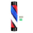 thumbnail image 2 of Rainproof Barber Shop Pole Red Blue White Rotating Light Lighting Stripes Lights 15cmx65cm Black, 2 of 8