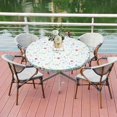 thumbnail image 3 of Fitted Vinyl Table Cloth Elastic Edged Flannel Backed  Waterproof Wipeable Christmas Vinyl Tablecloth For Dinning Room, 3 of 6