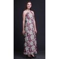 thumbnail image 3 of Bimba Robe Longue Décontractée à Col Licou pour Femme avec Fentes Latérales, Imprimée, Tenue de Fête - Très Petit, 3 of 6