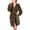 Brun, variante sur Peignoir en Molleton Peluche pour Femmes, Peignoir d'Hiver Douillet et Chaud, Peignoir Court de Spa à Capuche Duveteux pour Femme avec Poches, Pyjama Super Doux pour Femmes P-40 Blanc TG