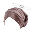 thumbnail image 2 of Womens Large Elastic Solid Color Comfortable Flat Hat Pearl Cap Nail Bead Pile Cap, 2 of 3