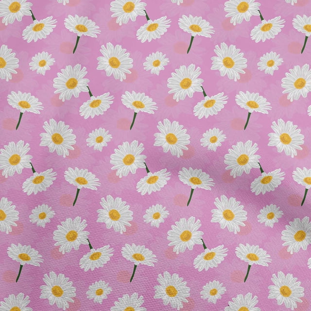 oneOone Rayon Light Pink Fabric Floral Craft Projects Decor Fabric Printed By The Yard 56 Inch Wide