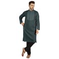 thumbnail image 1 of Atasi Ensemble Kurta-Pyjama Indien Uni pour Hommes Col Mandarin Kurta Décontracté Longue Tenue, 1 of 7