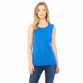 thumbnail image 1 of Bella Canvas Womens Flowy Scoop Blended Muscle Tank, S, True Royal, 1 of 3