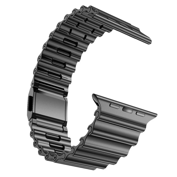 MaKTech Bracelet en Acier Inoxydable pour Apple Watch, Bracelet en Métal Océan Auto-Désassemblant avec Boucle Magnétique pour iWatch Series 11/10/9/8/7, Ultra 3/2/1, SE 3 [2025] (46mm/45mm/44mm/49mm, Gris Cosmique)