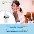 thumbnail image 2 of OttLite LED Desk Lamp Space Organizer with Flexib, 2 of 8