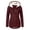 Wine, variant on EGNMCR Womens Long Sleeve Jacket, Long Sleeve Hoodless Casual Outwear & Jackets Women's Warm Coat Jacket Outwear Fur' Lined Trench Winter Hooded Thick Overcoat Women Coat