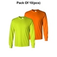 thumbnail image 1 of Radyan Hi Visibility Men's Long Sleeve Safety Shirts - 10 Pack, 100% Polyester, Size: Adult, 1 of 5
