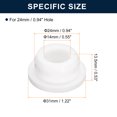 thumbnail image 3 of Unique Bargains 6 Pcs White Plug Holes, T24 Rubber Button Plug for 23mm/0.91' Hole, 3 of 6