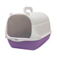 thumbnail image 2 of fastboy Cat Litter Box with Lid Portable Anti Splashing Easy Tidy Handle violet, 2 of 9